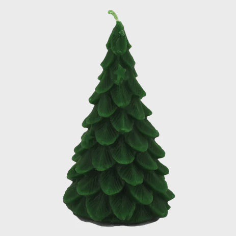 Beeswax - Yule Tree Candle Green