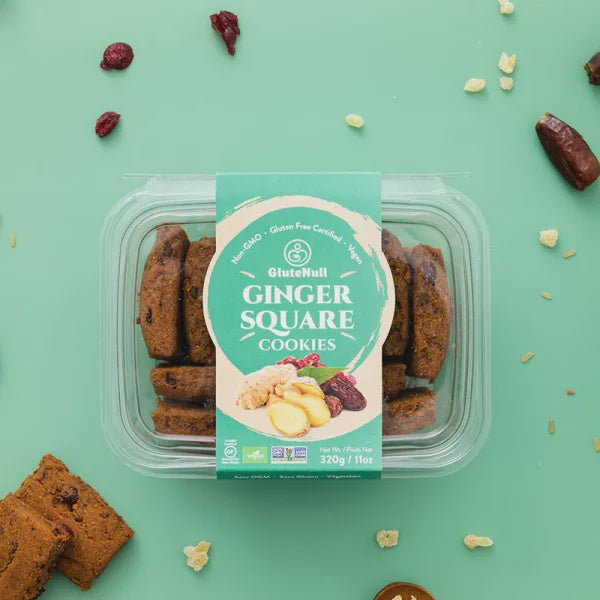 GLUTENULL - Ginger Square Cookies