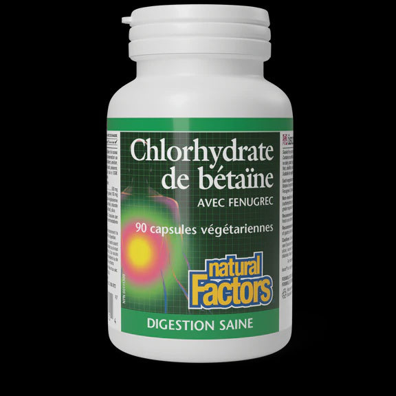 NF Betaine Hydrochloride 500mg with Fenugreek 90 vcaps