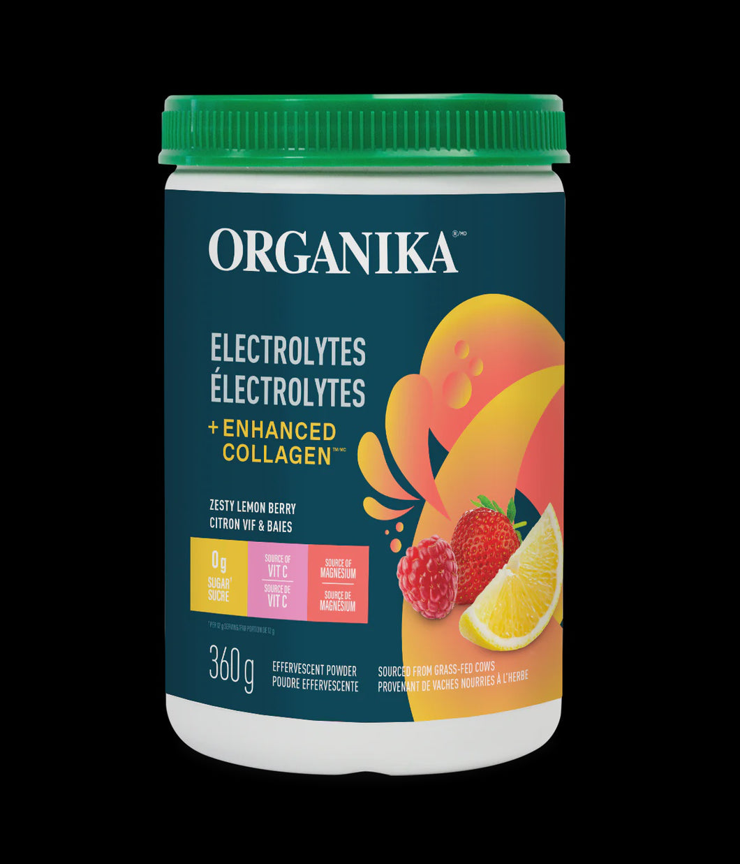 Organika Electrolytes +Coll Lemon Berry 360g