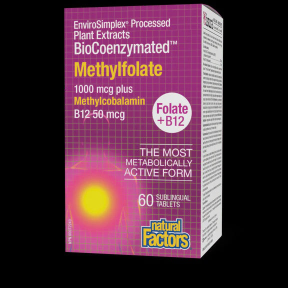 NF Biocoenzymated Methylfolate 1000mcg + B12 50 mcg 60 Sublingual tablets