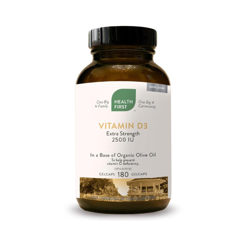 HF - Vitamin D3 Extra Strength, 180 gelcaps
