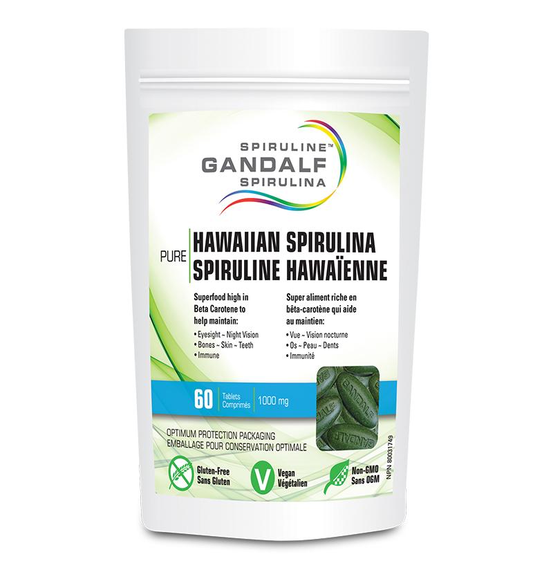 Gandalf Hawaiian Spirulina 1000mg 60 Tabs