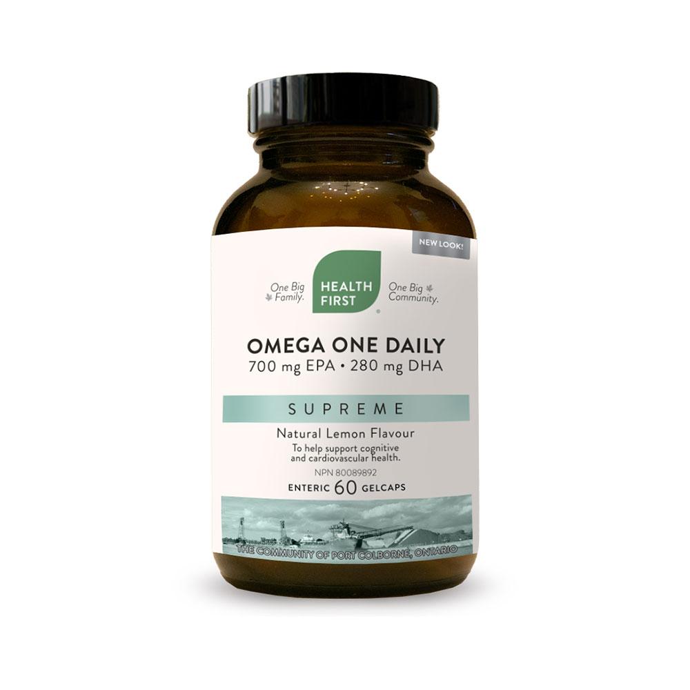 HF - Omega Supreme One Daily, 60 enteric coated gelcaps - Lemon